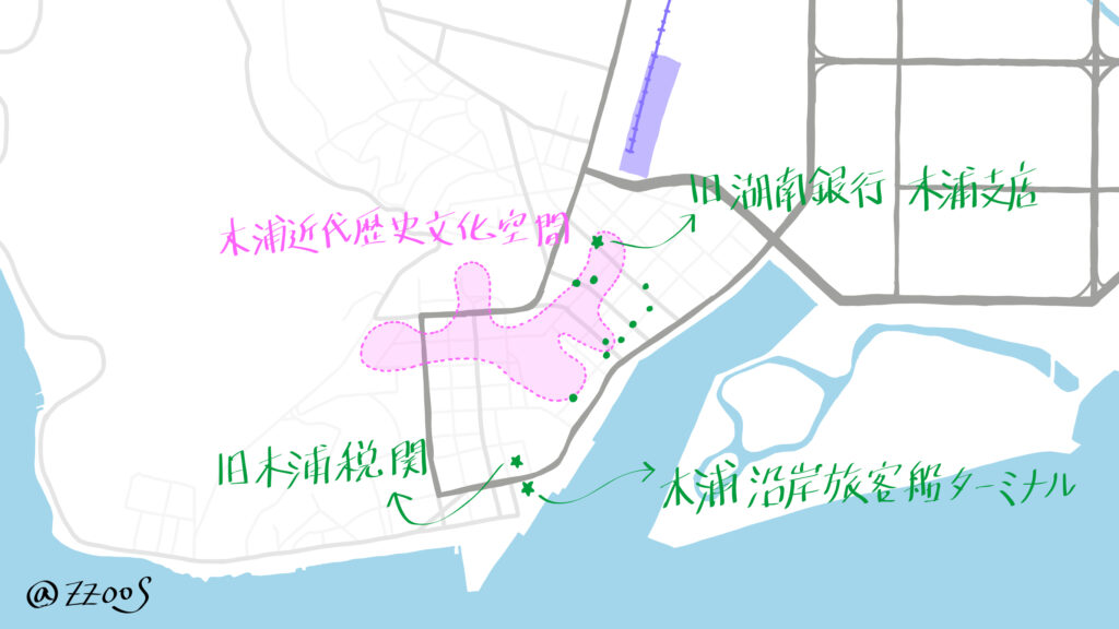 手描きの木浦旧市街マップ