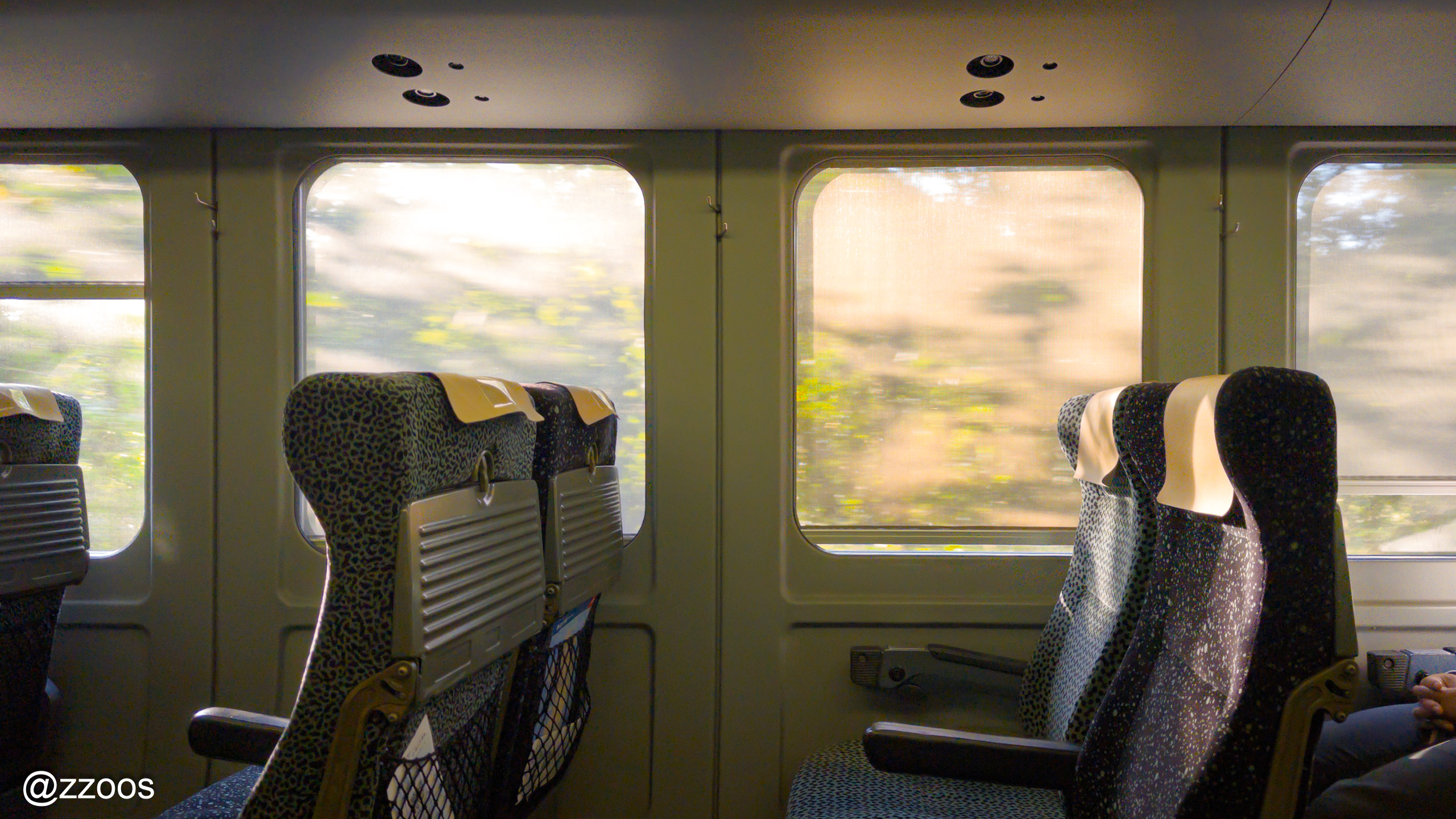 鹿児島湾に沿って列車に乗って