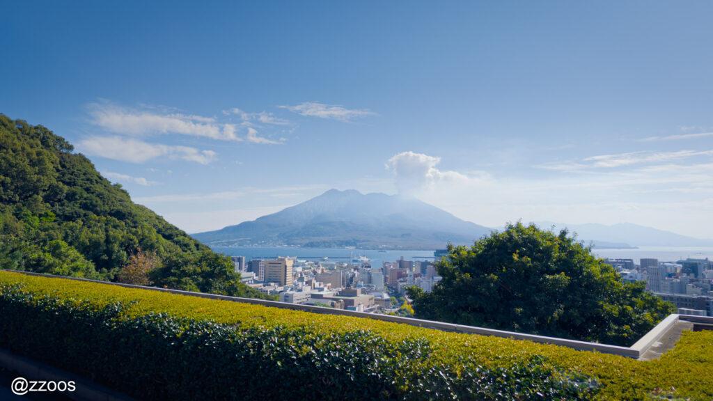 晴れた日の桜島