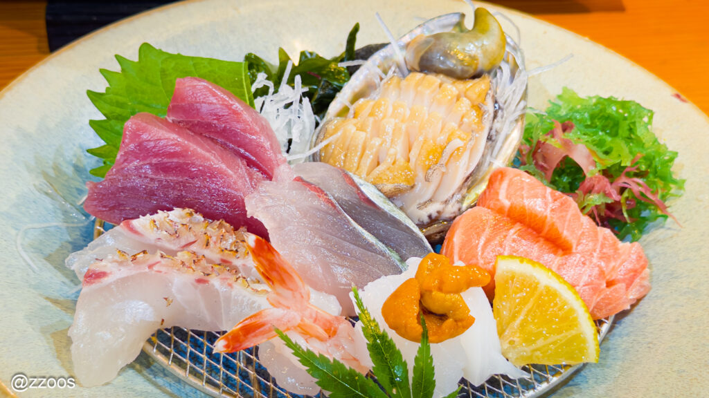 鹿児島の秋を感じる刺身の盛り合わせ