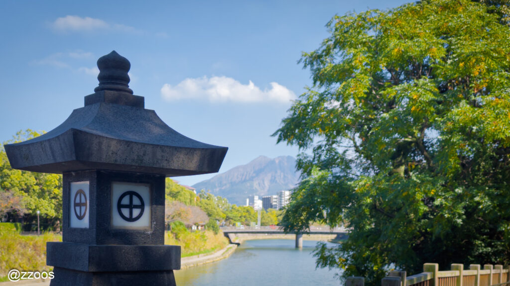 南洲橋から見える桜島