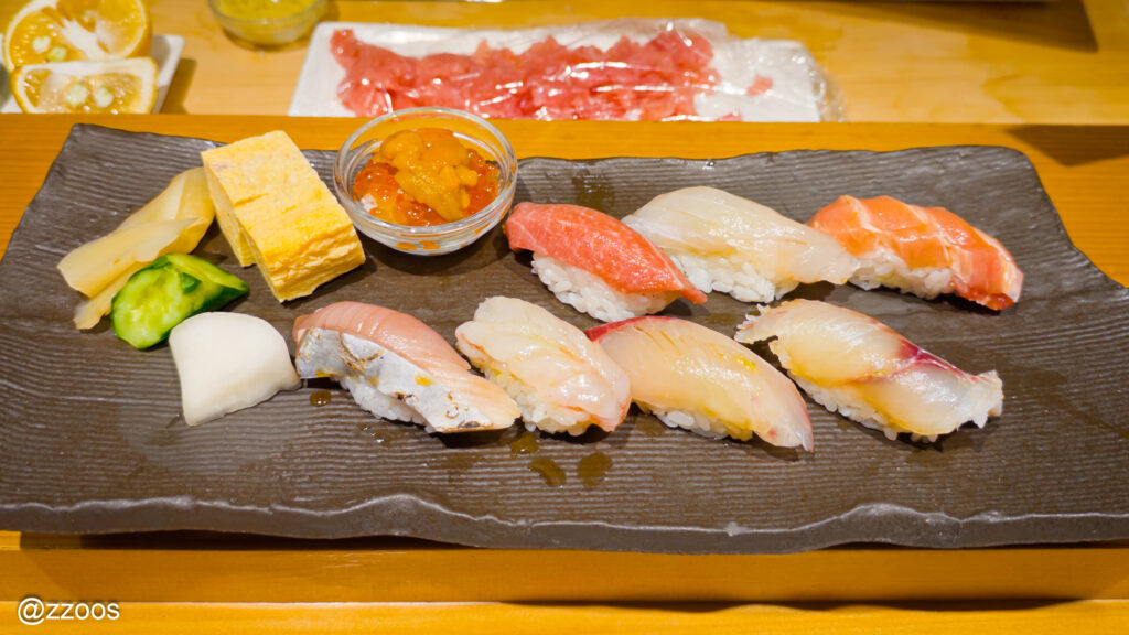 鹿児島の地魚を中心にした多彩な旬のスシ。