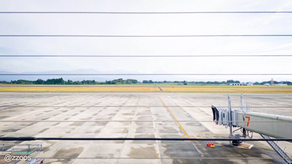 鹿児島空港国内線ターミナル3階の展望デッキの風景