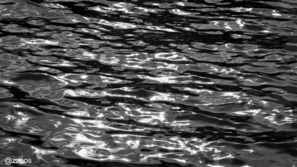 北港沿岸に打ち寄せる波