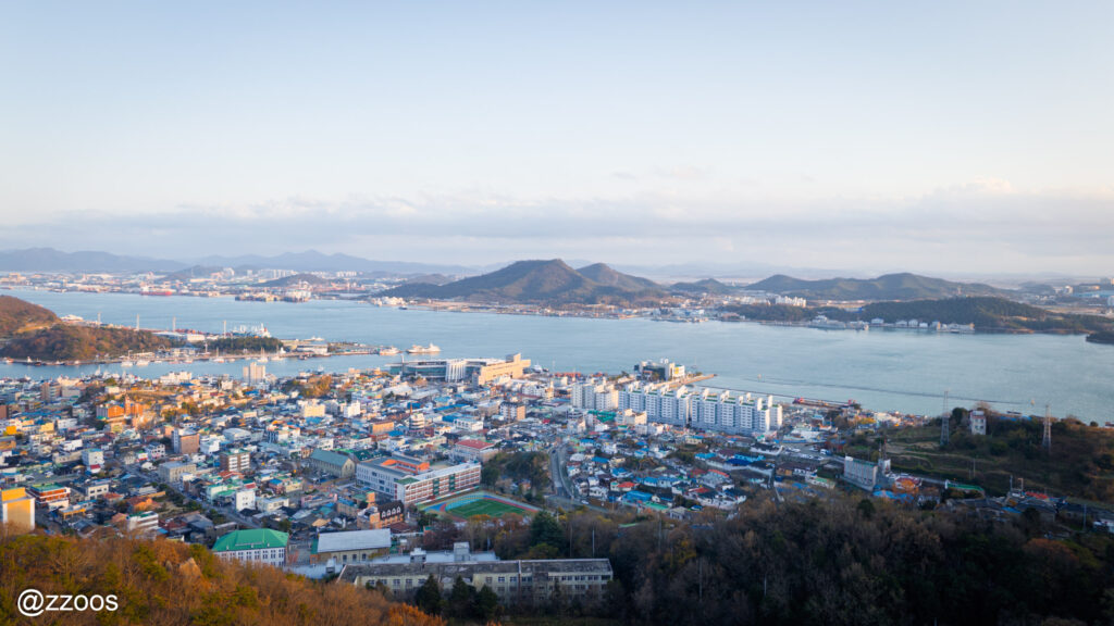 ユダルサン駅から見たモクポ市内