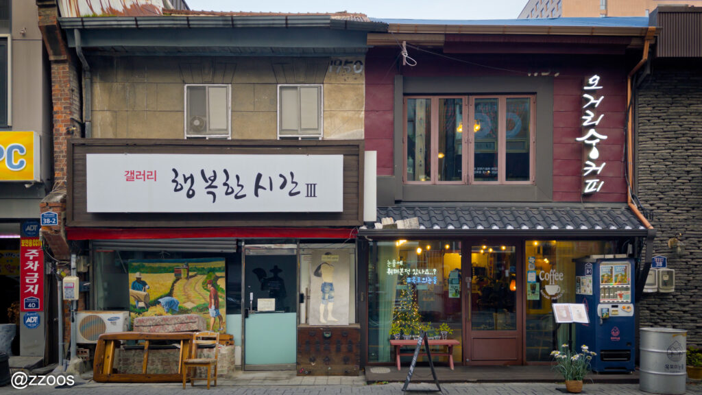 木浦旧市街の古い建物の風景