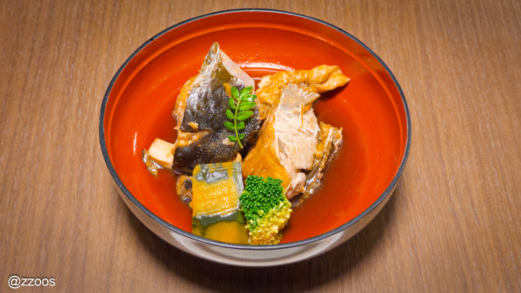Simmered kanpachi