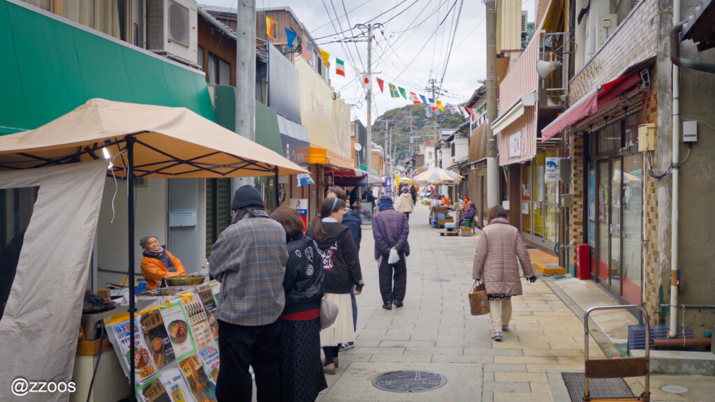 呼子市場の風景