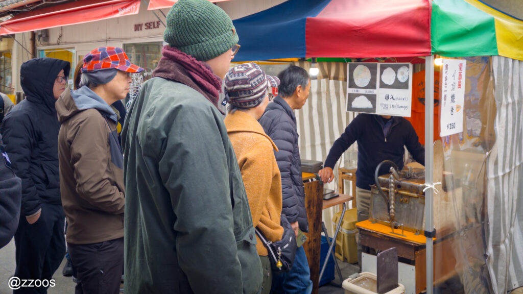 人気のイカ焼き屋台