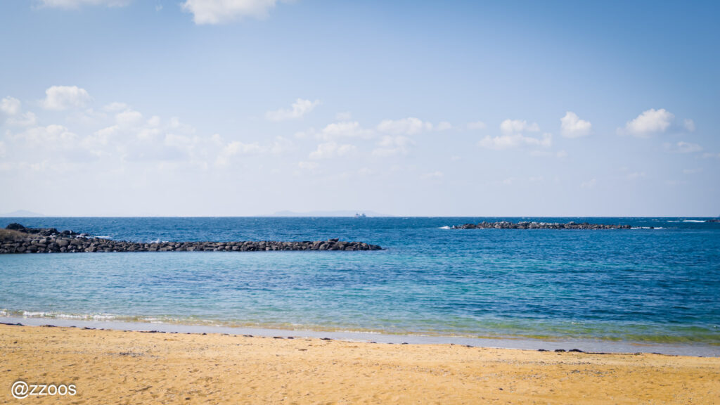 The sea at Hadomisaki Beach