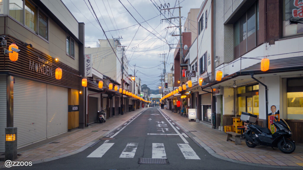 夕暮れ前の唐津の街