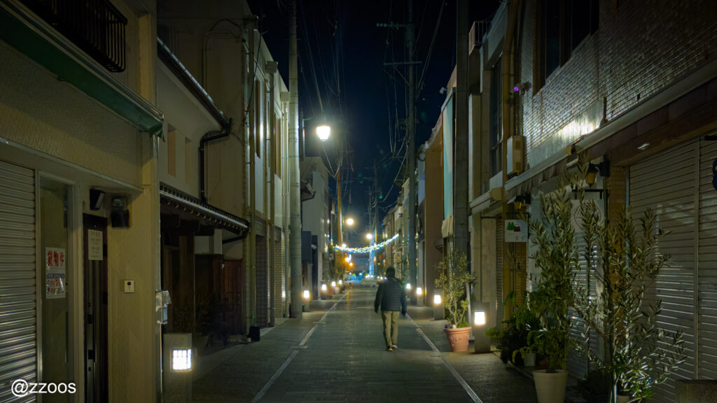 Night street in Karatsu