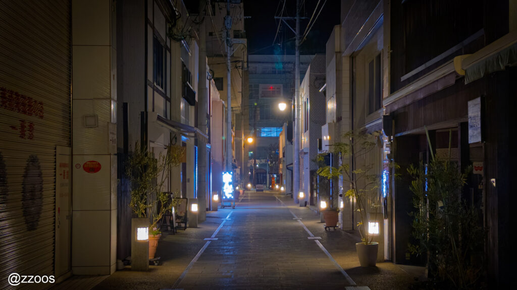 Night street in Karatsu
