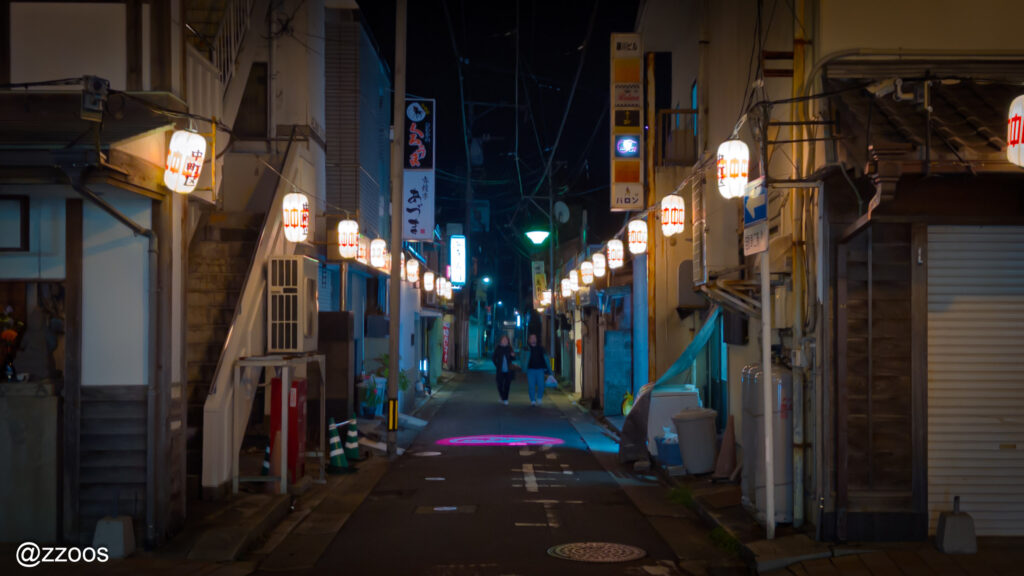 Night street in Karatsu