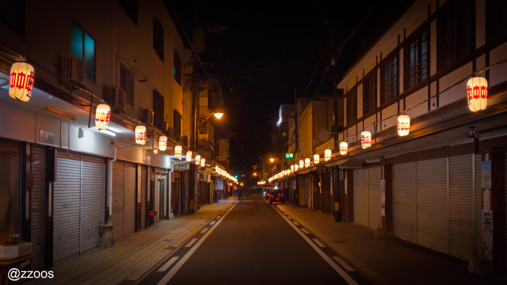 Night street in Karatsu