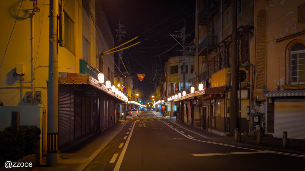 Night street in Karatsu