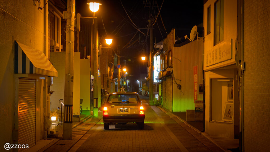 Night street in Karatsu
