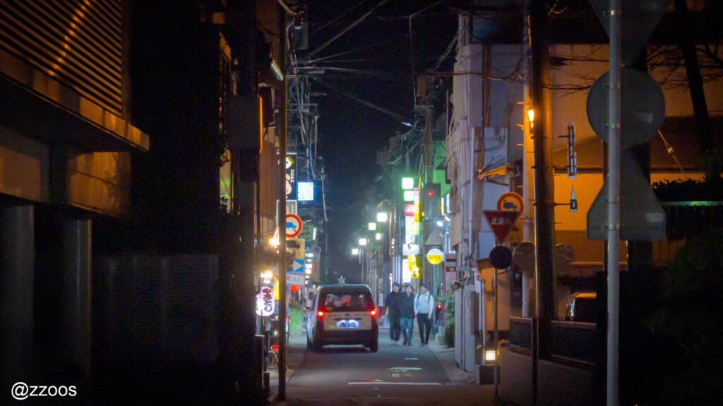 Night street in Karatsu
