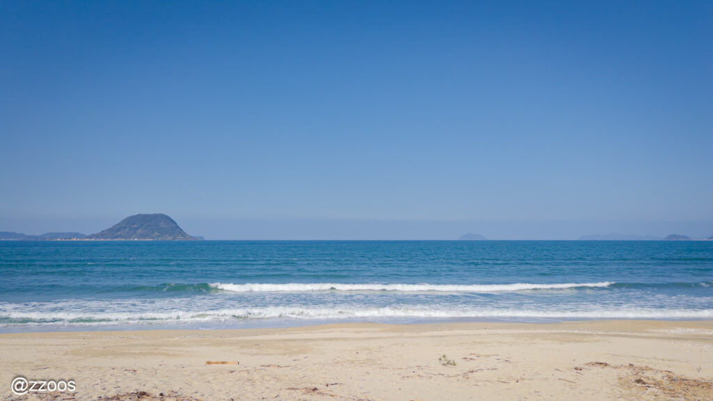 The sea at Higashinohama Beach.