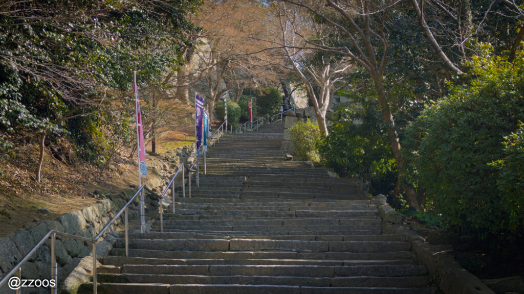 Stairs leading up to Karatsu Castle