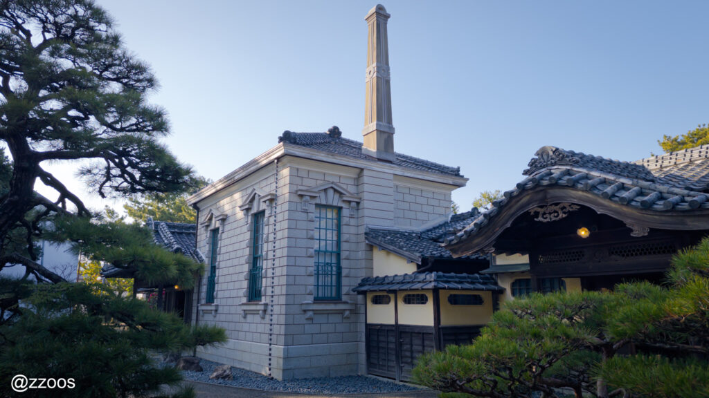 石で作られた部分は、西洋風の応接室がある場所。