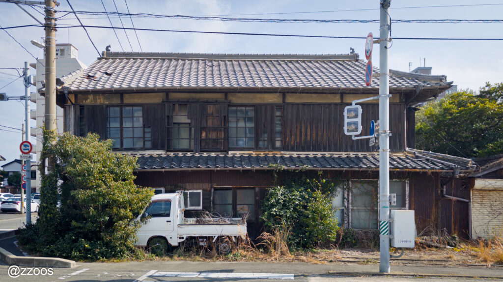 A typical Japanese two-story traditional house