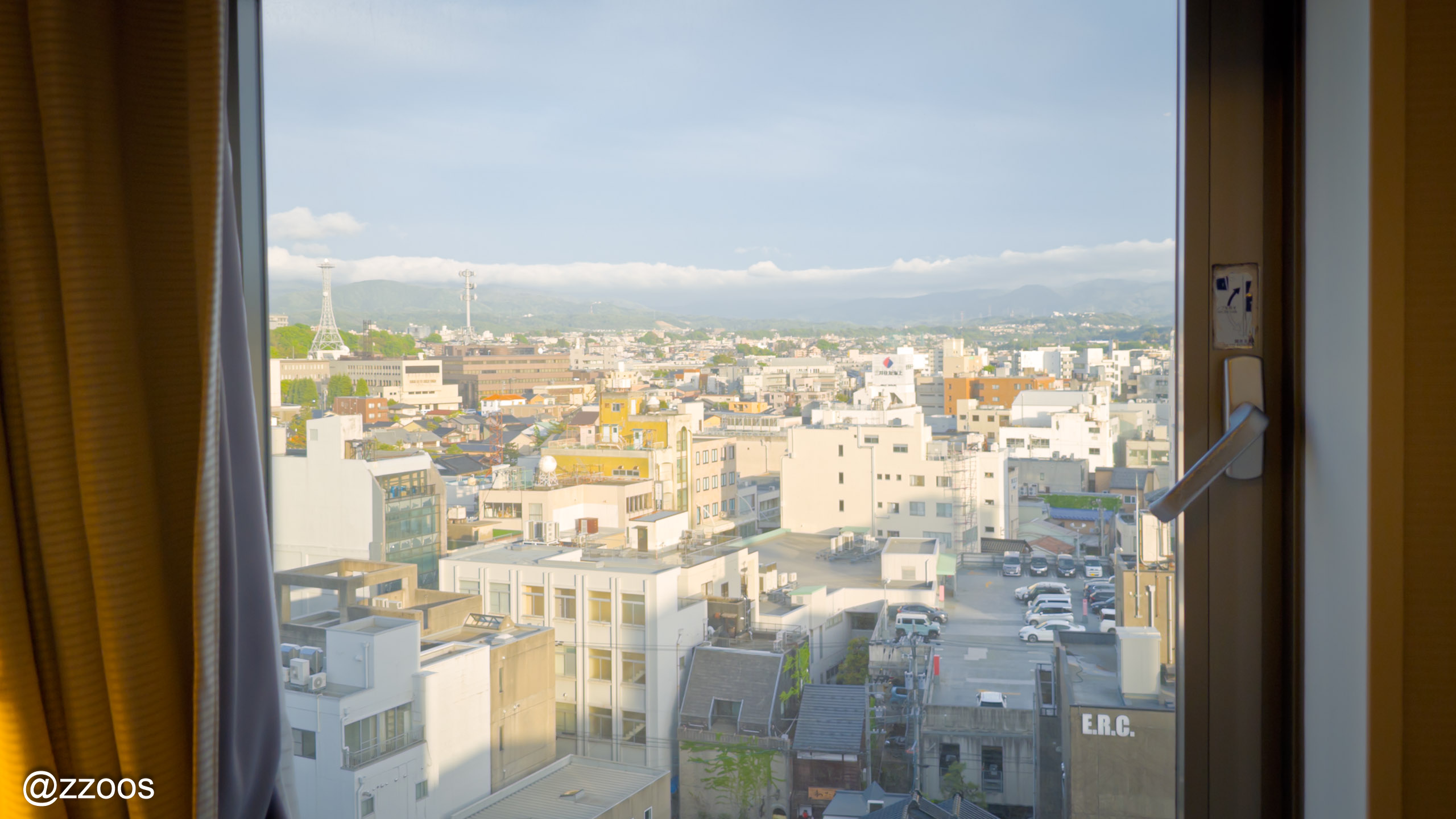 view from APA Hotel Kanazawa Chuo over Kanazawa city