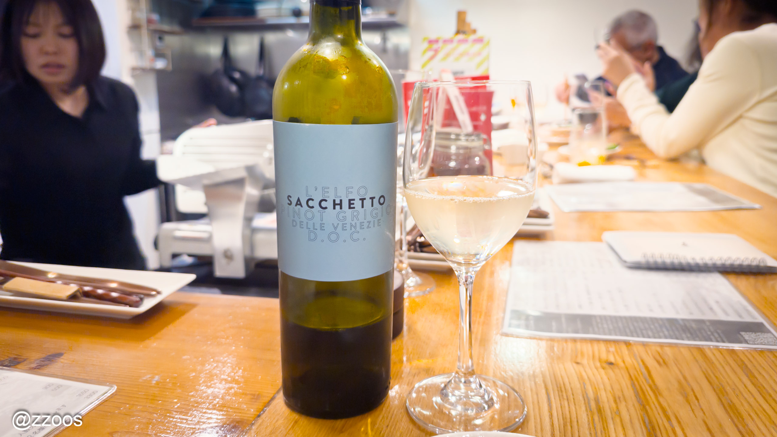 IL MAREで飲んだサッケット・ピノ・グリージョの白ワイン