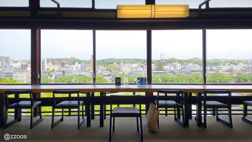 View from Tsubajin, a traditional ryotei restaurant with a 350-year history in Kanazawa.