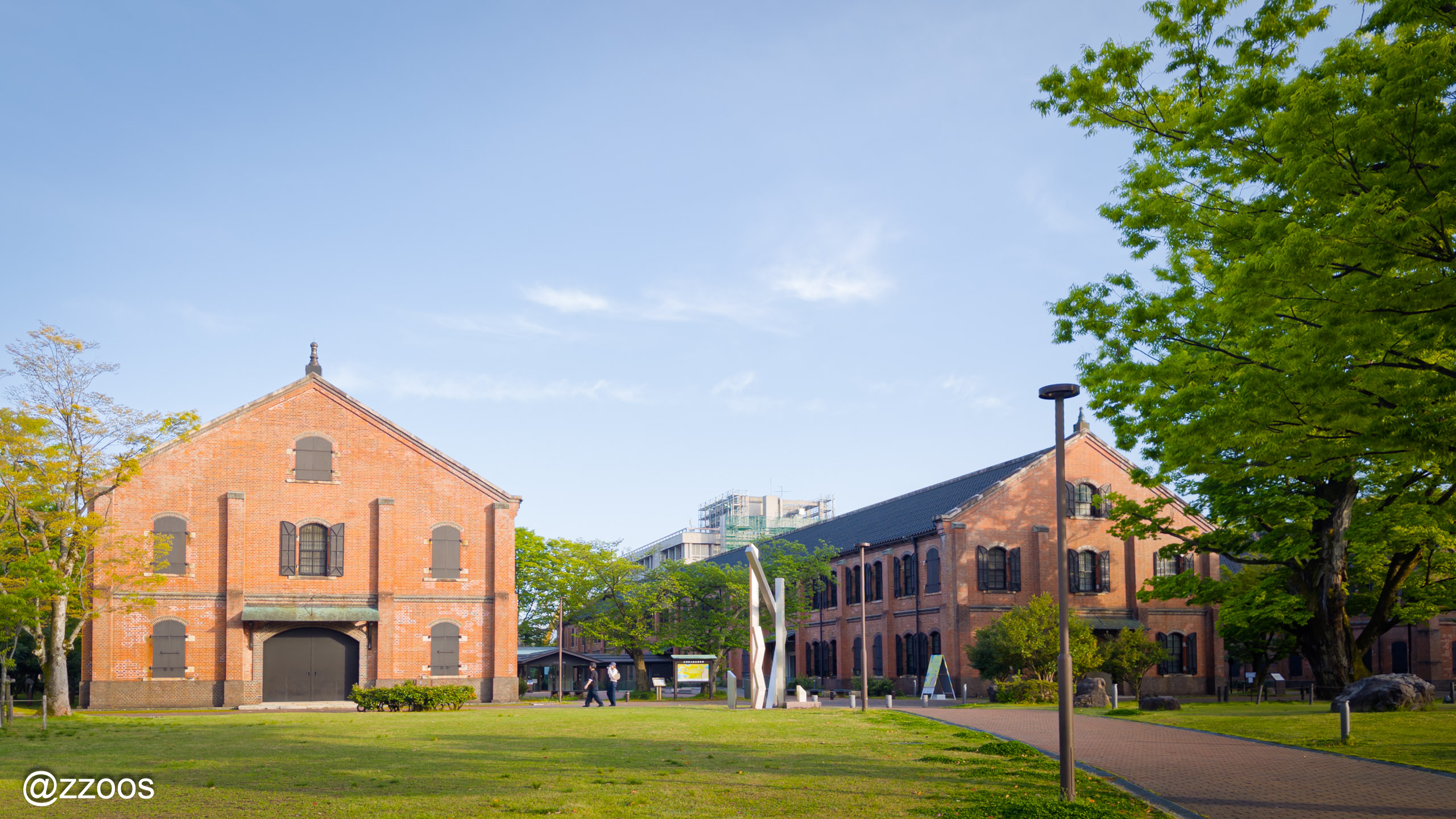 Former military warehouse buildings in Honda-no-Mori Park