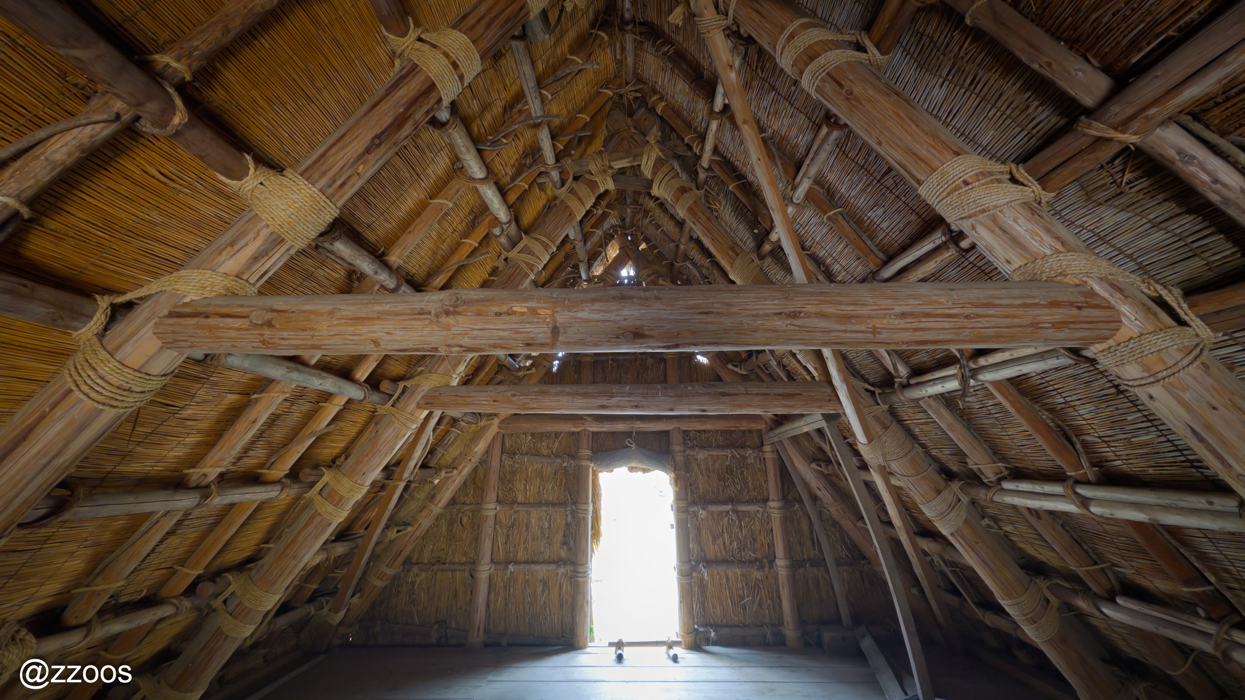 Storehouse with a steep gassho-zukuri roof