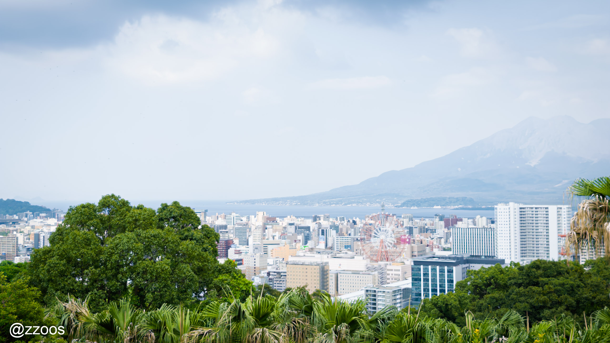 Kagoshima seen from the Nagashima Museum