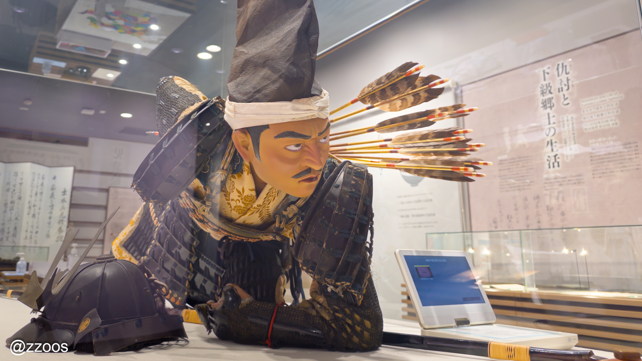 出水麓歴史館の武士の戦闘場面の展示