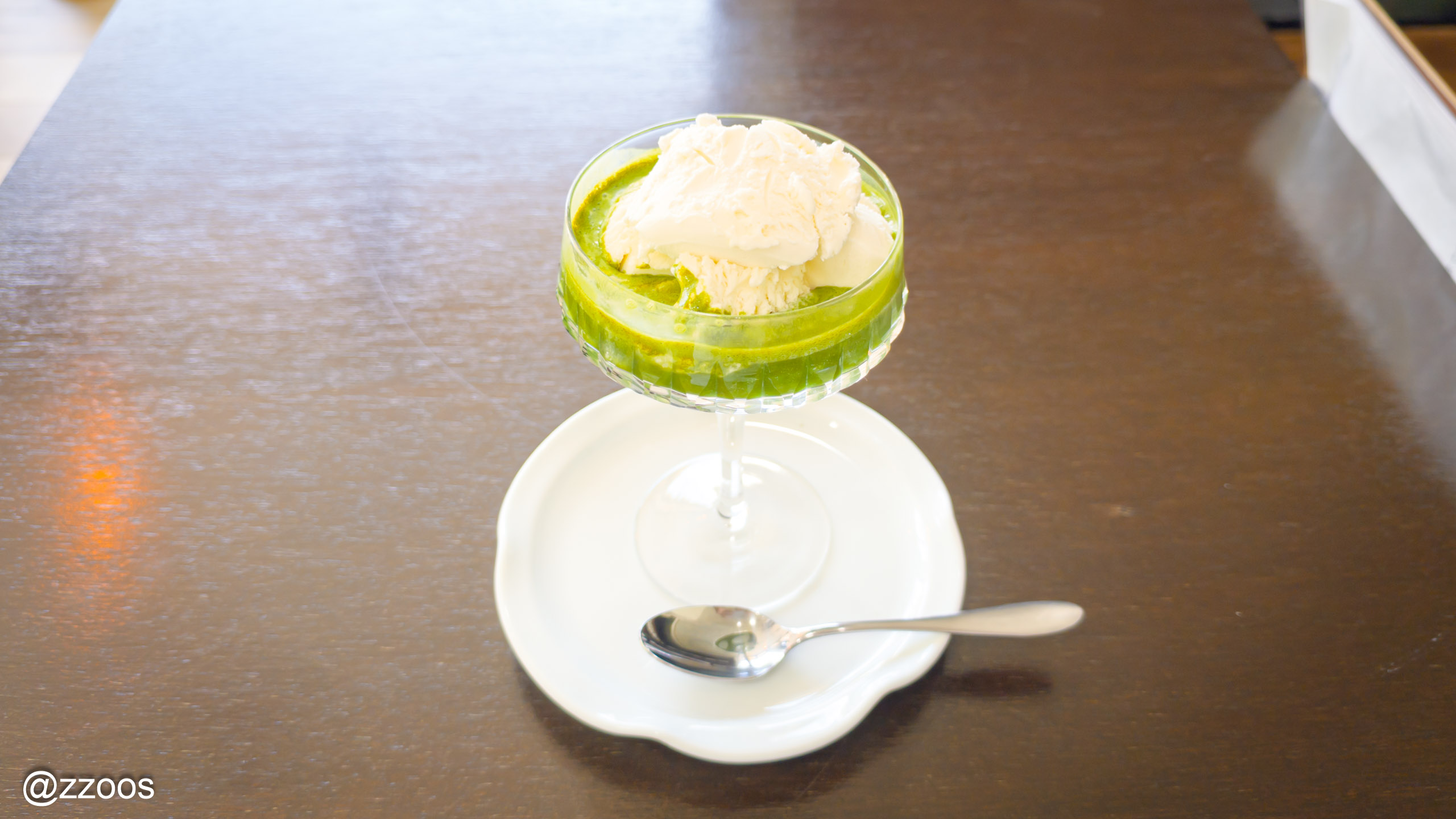 茶ノ花の緑茶アフォガート