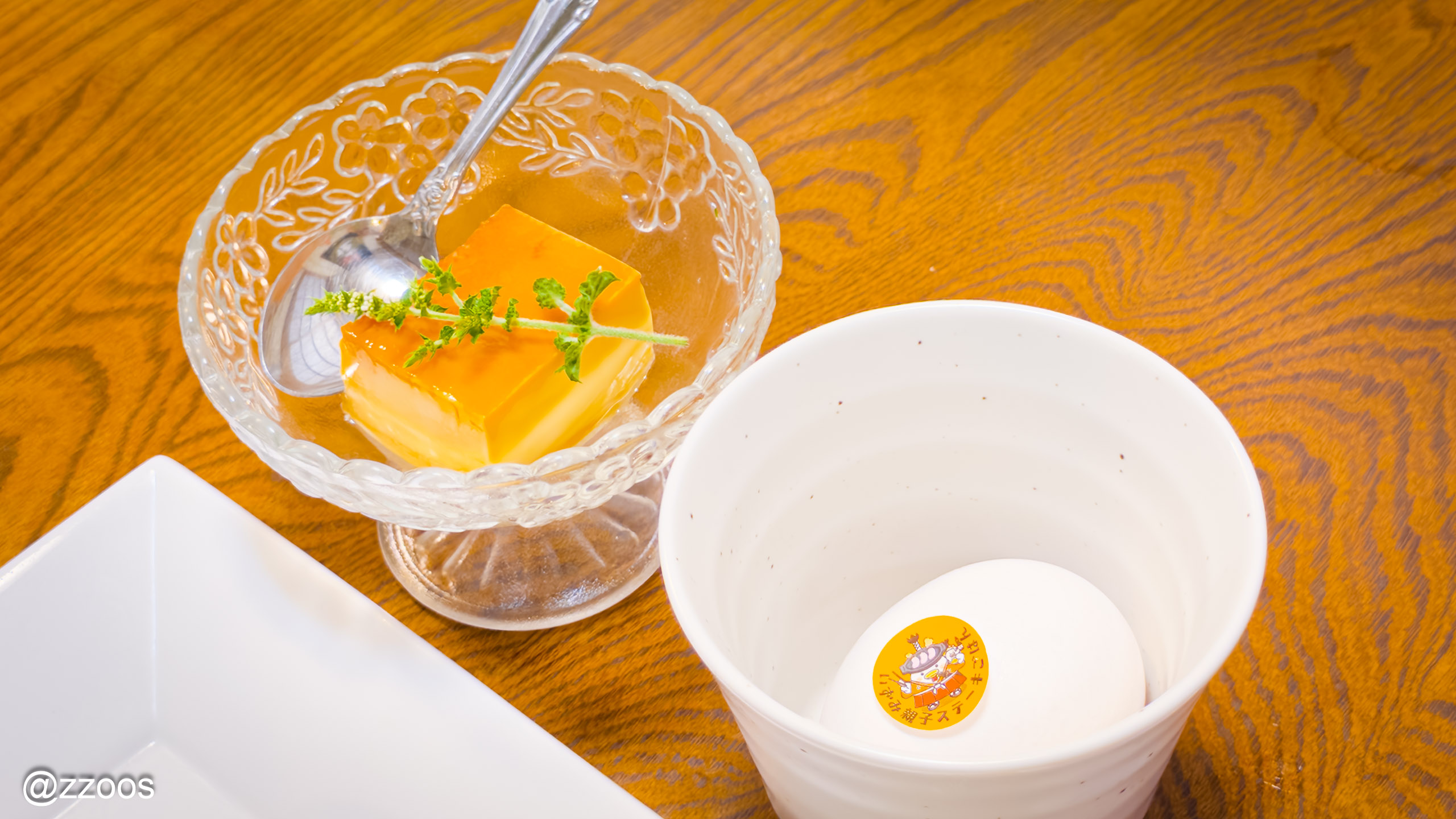 Egg pudding and an Izumi Lucky Egg