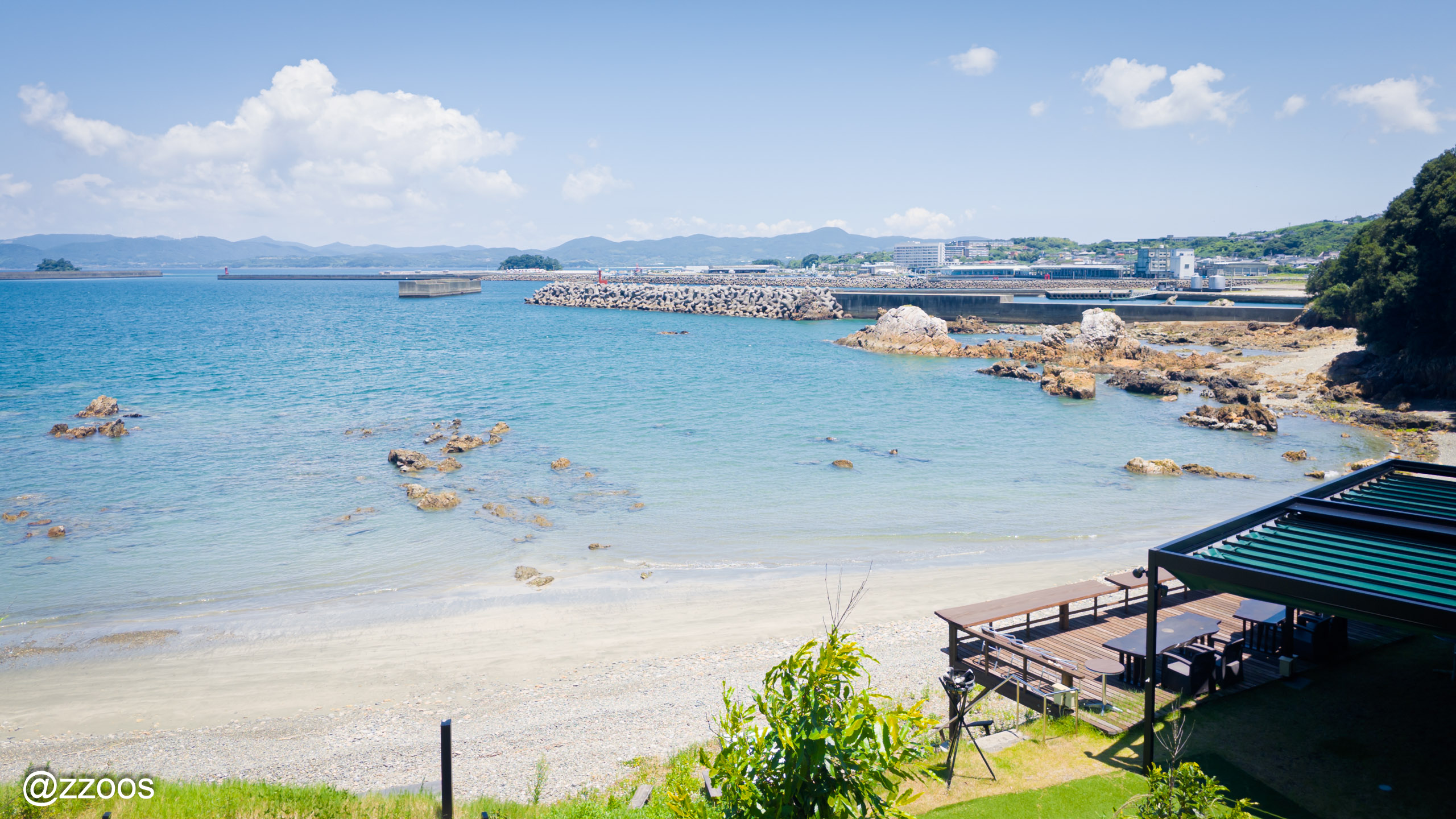 Seaside below the entrance to Tobashira Natural Park in Akune