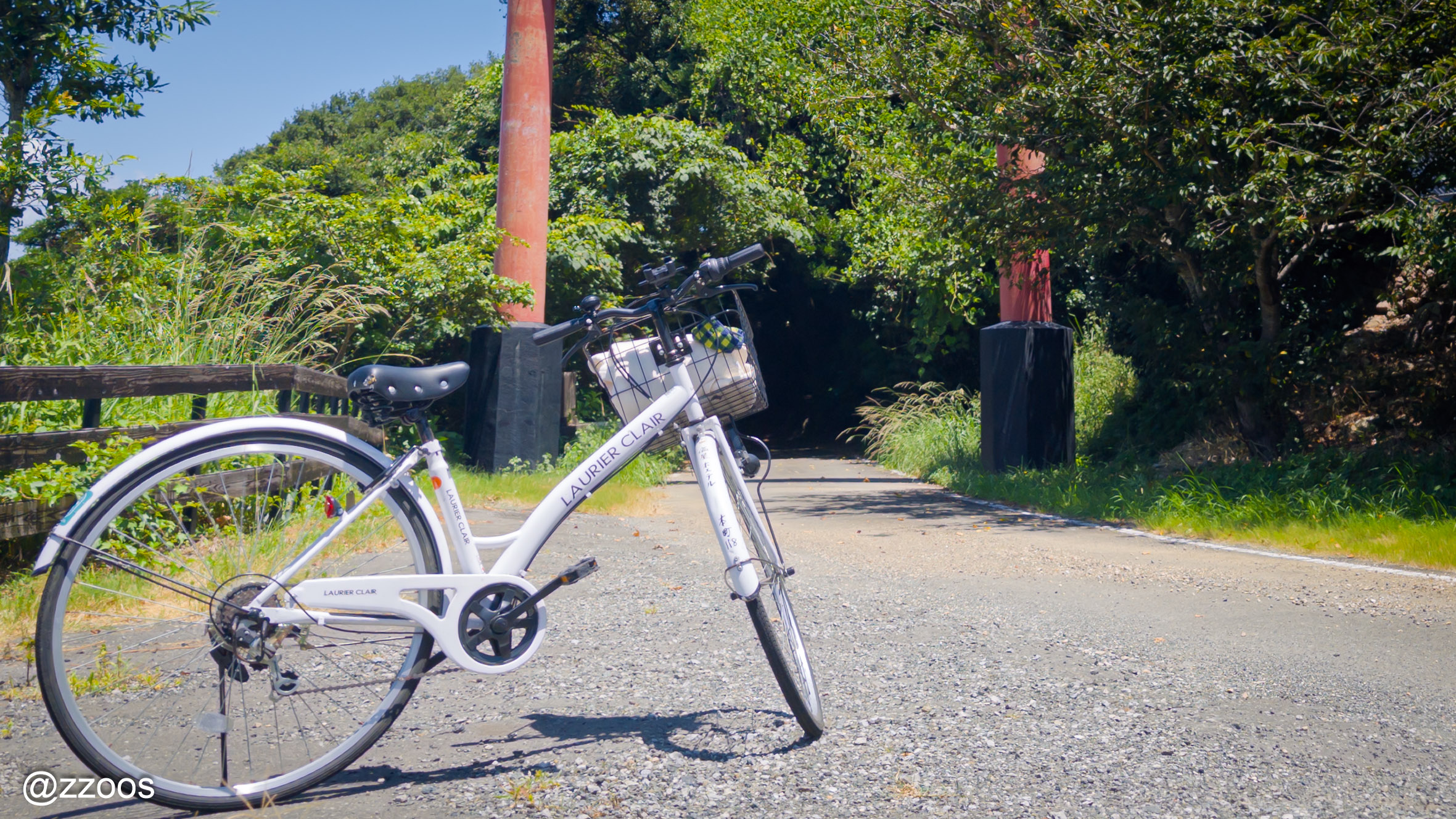 The bicycle rented in Akune