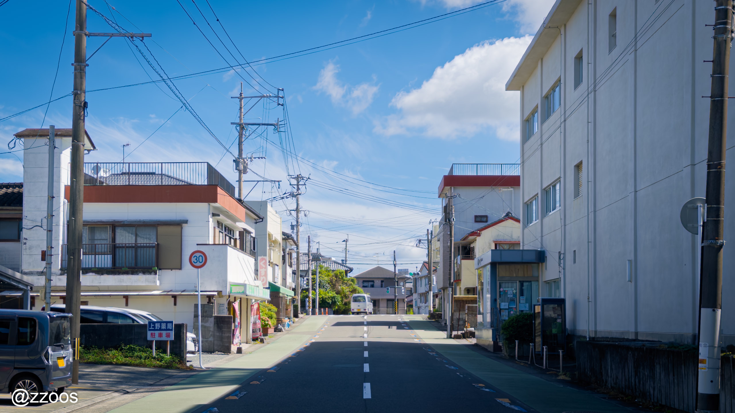 日かげのある阿久根の道