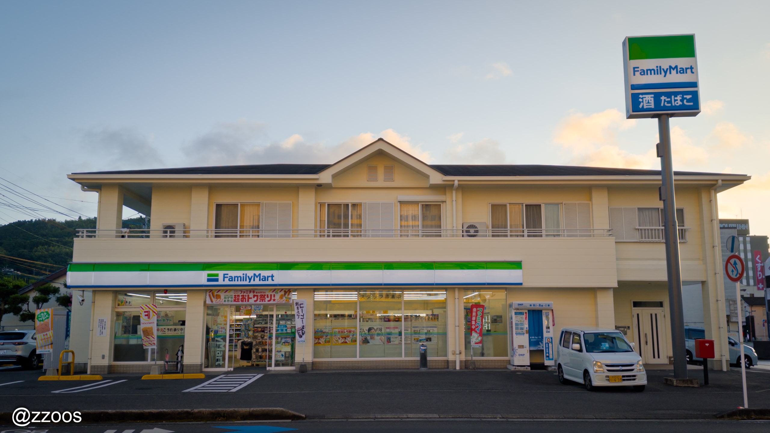 A FamilyMart across the street from the hotel