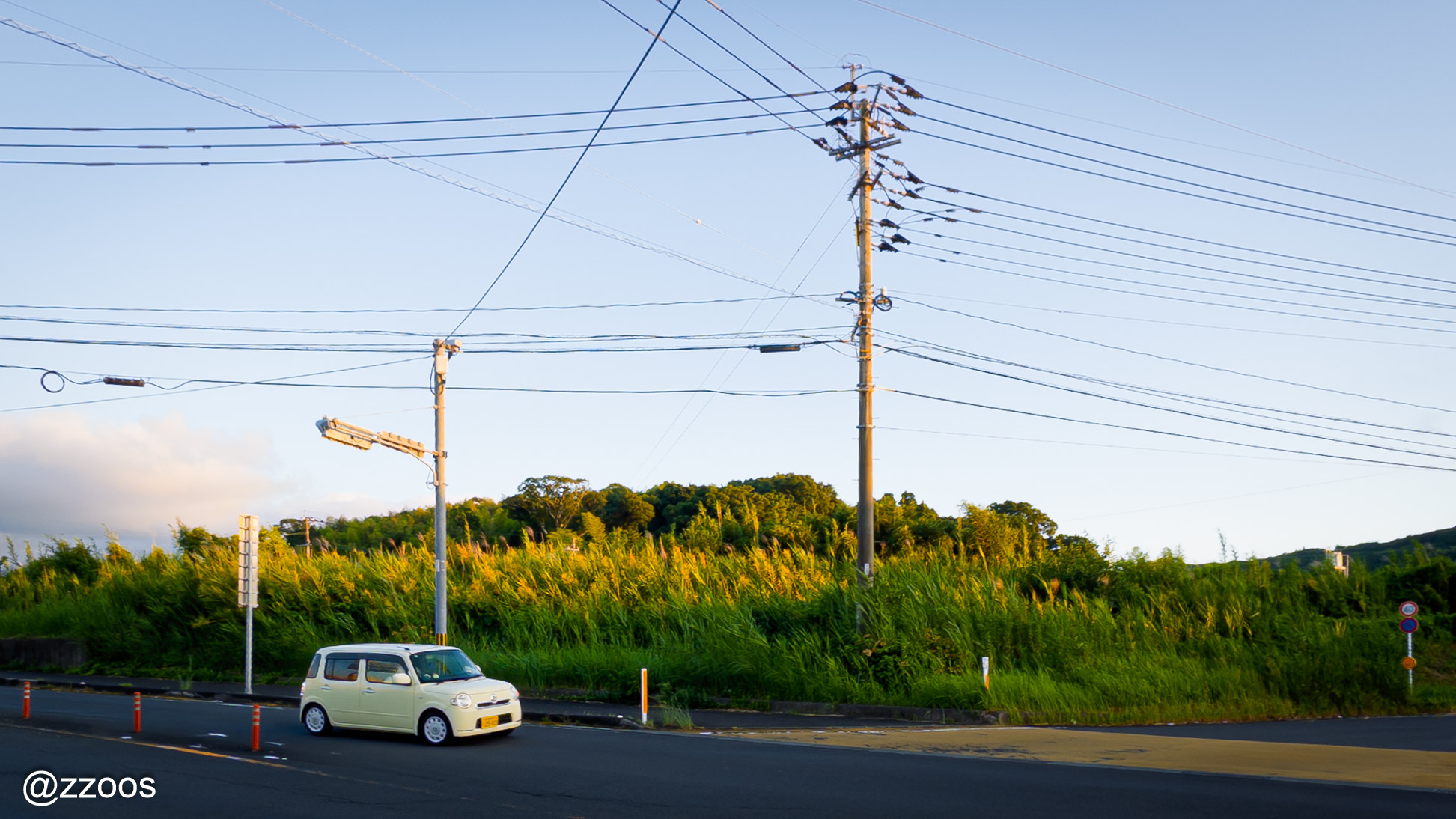 The street in front of Super Hotel Satsumasendai
