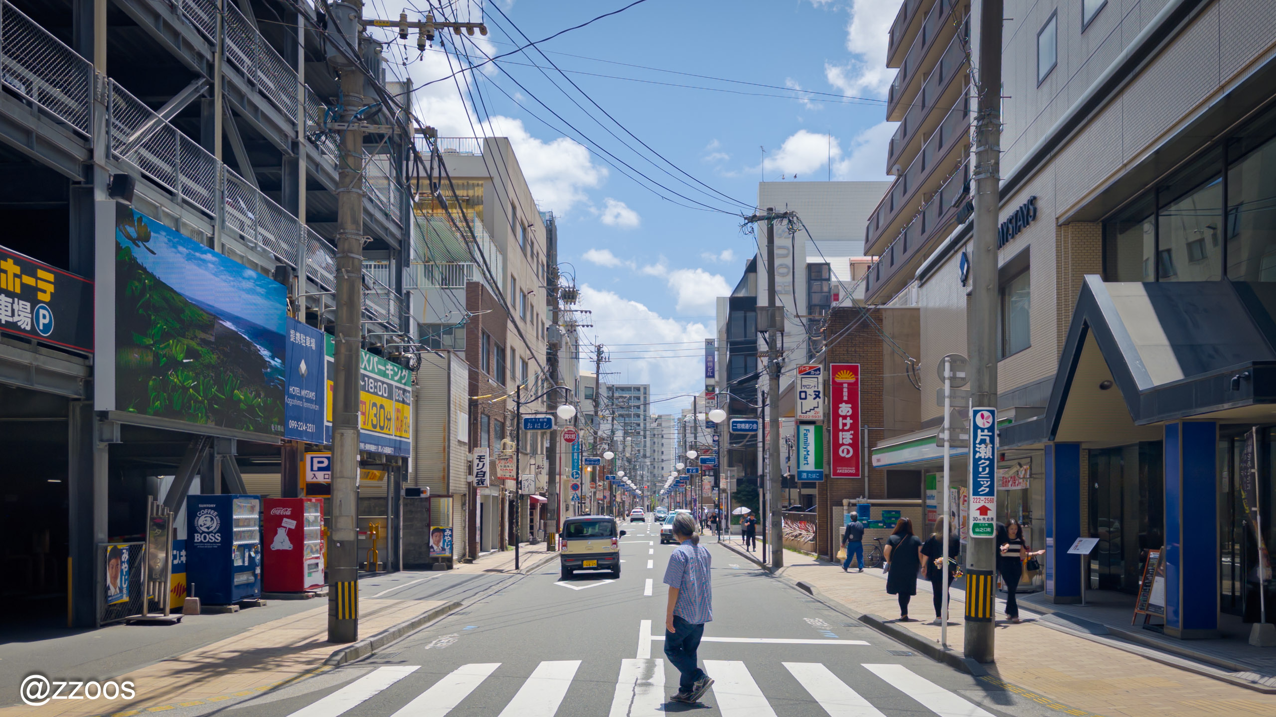鹿児島市内の路地の風景