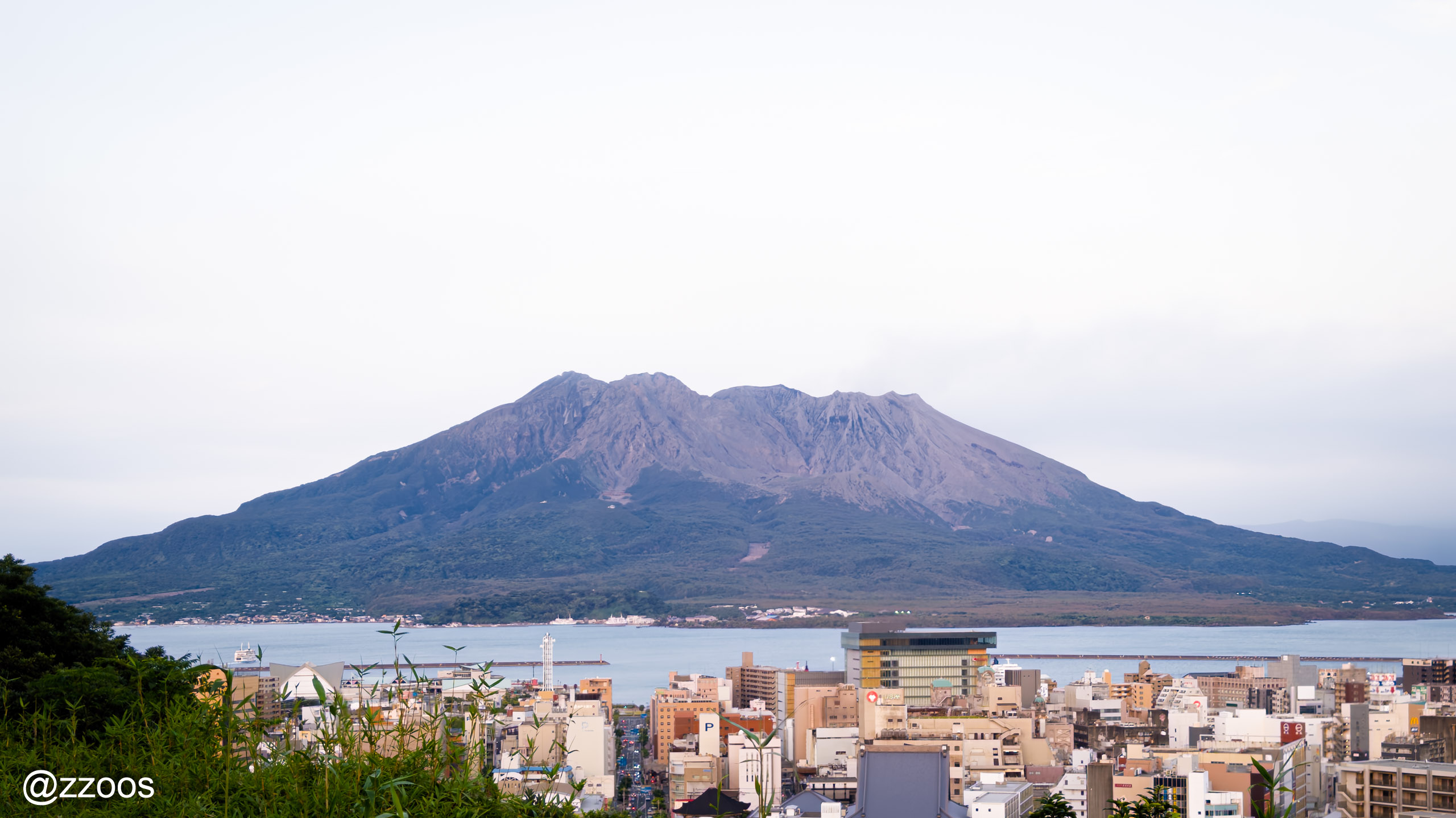 Sakurajima in the glow of sunset