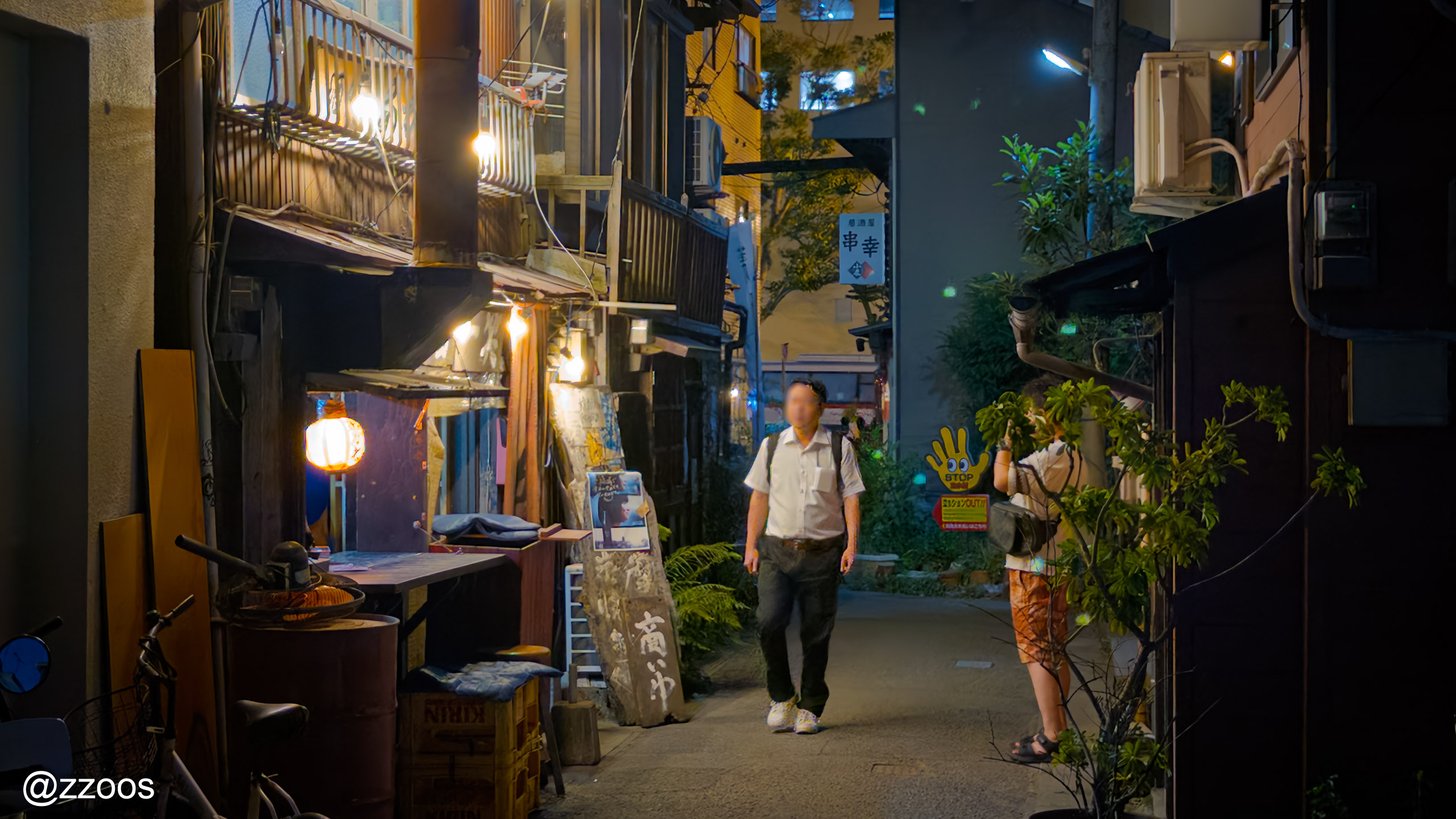 Old buildings and a narrow alley in Meizanbori, Kagoshima