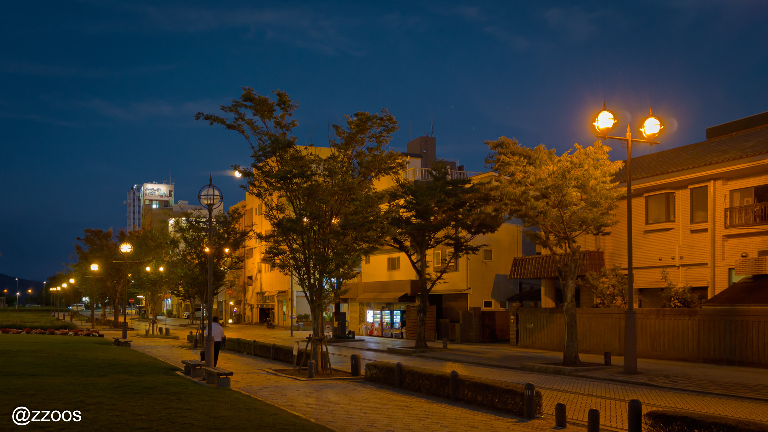 Minato Odori Park in the evening