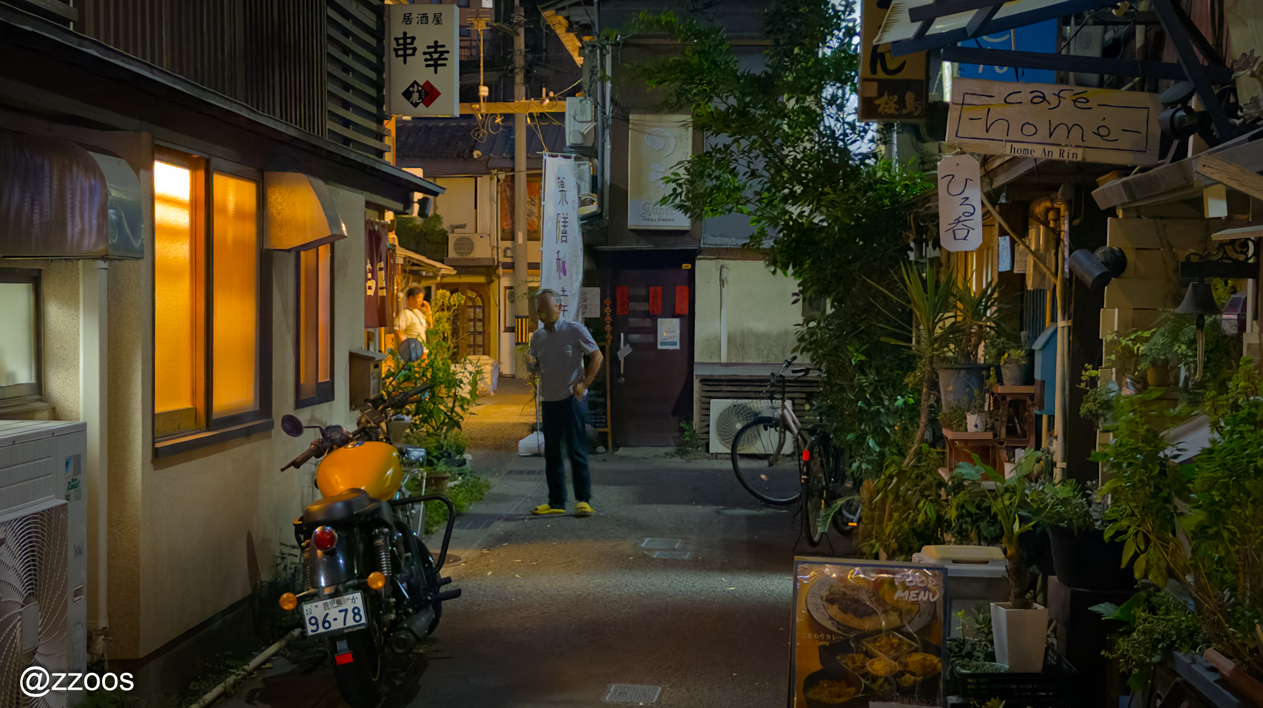 Meizanbori alley at night