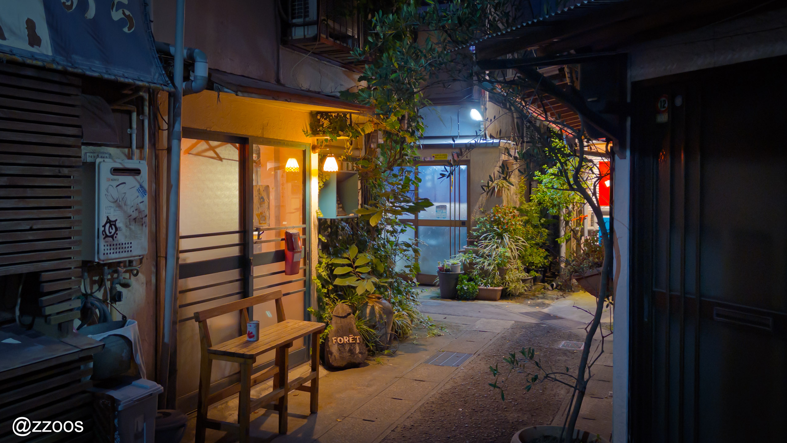 Meizanbori alley at night